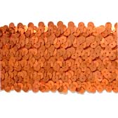 6 soros elasztikus flitterbortni, 6 cm széles - #28 ORANGE